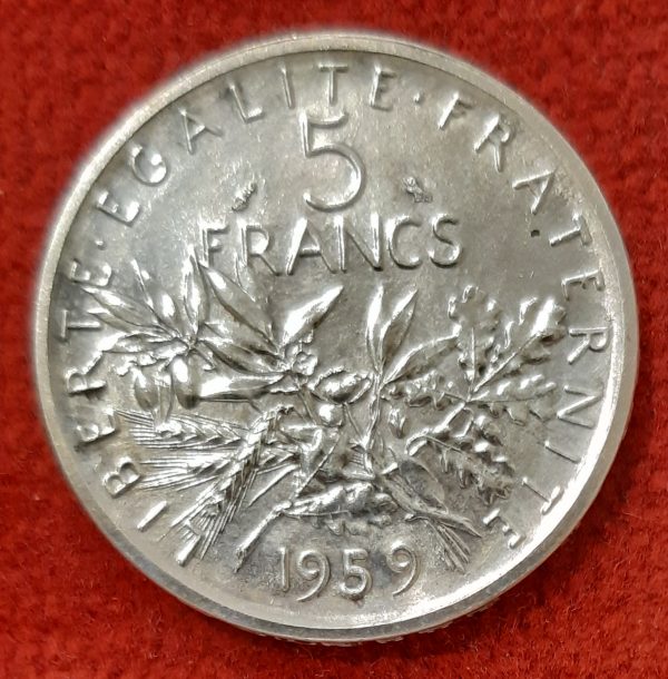 Essai 5 Francs Argent 1959. Grand "5"