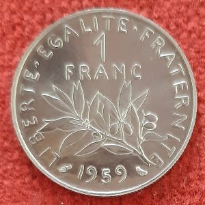 Essai 1 Franc Semeuse 1959 Nickel