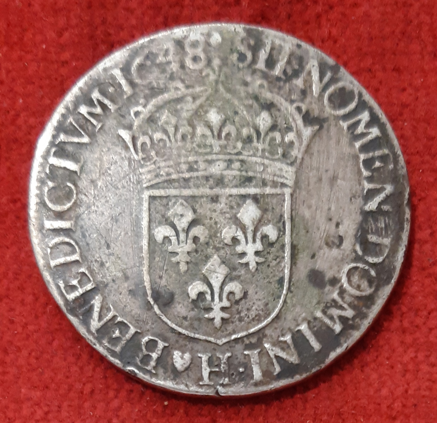 Ecu Argent Mèche Longue Louis XIIII 1648 H. La Rochelle