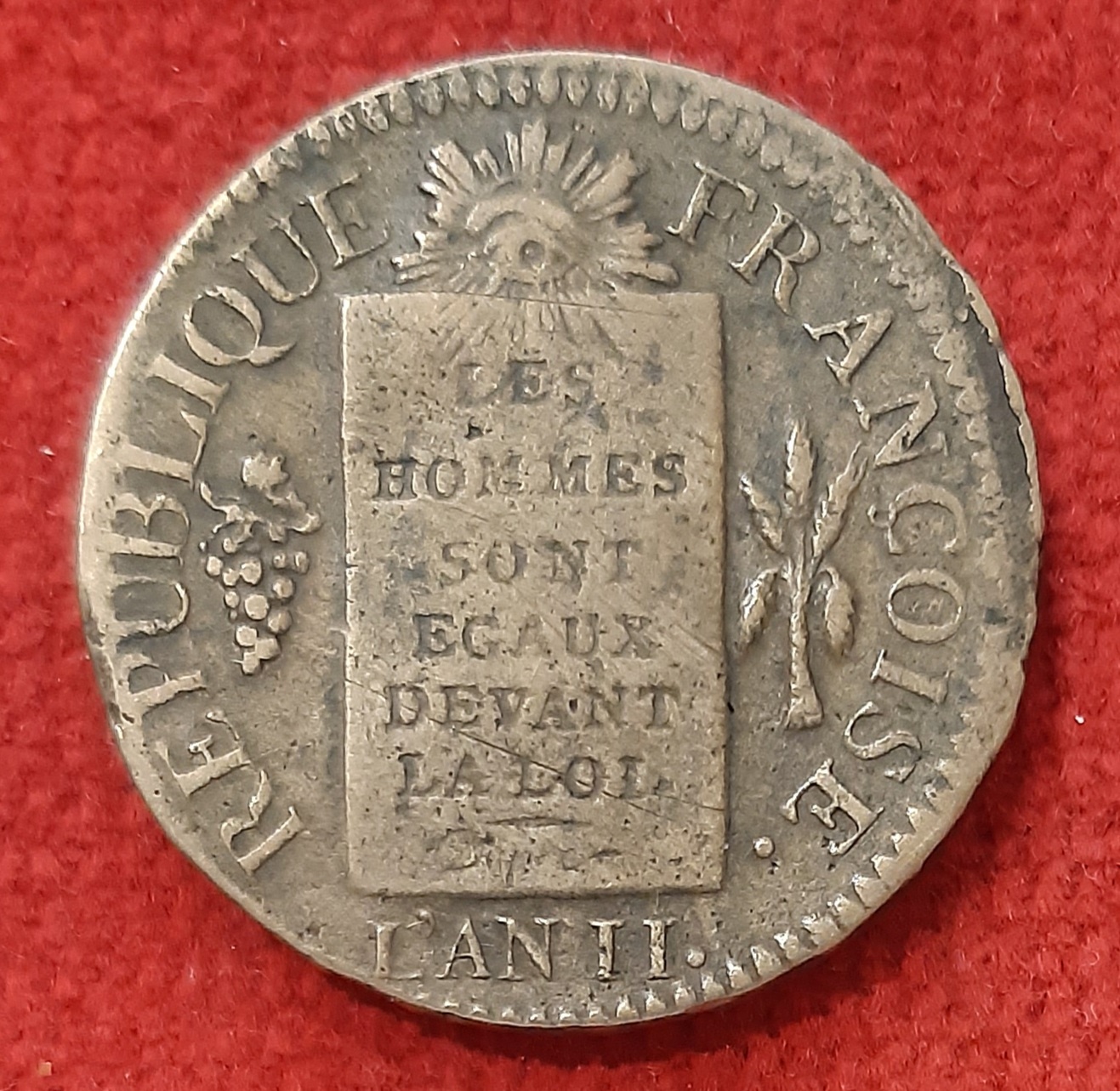 1 Sol à la balance 1793 BB. Strasbourg