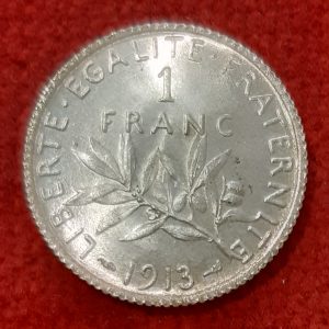 1 Franc Semeuse Argent 1913 Splendide