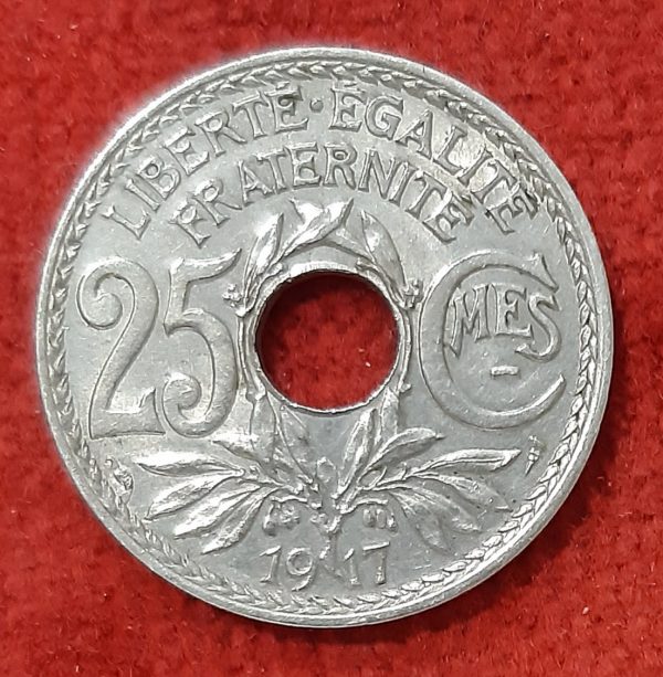 25 Centimes Lindaueur 1917. " Souligné "