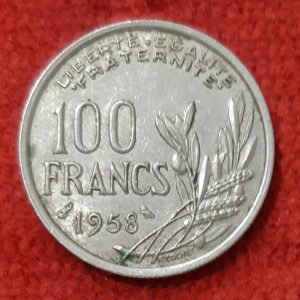 100 Francs Cochet 1958   » Chouette « 