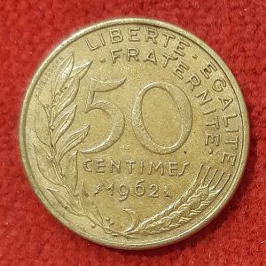 50 Centimes Marianne 1962.  » 4 Plis « 