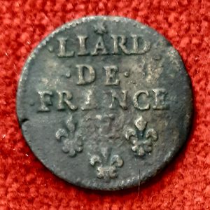 Louis XIIII Liard 1655 E. Meung sur Loire