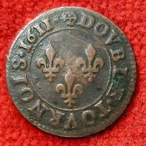 Louis XIII Double Tournois 1611 A. Paris