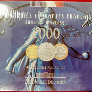 Coffret Francs 2000 BU. Brillant Universel.