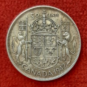 Canada 50 Cents Argent 1942