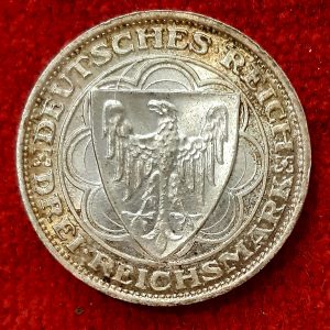 Allemagne 3 Reichsmark Argent 1927 A. Berlin. Bremerhaven.