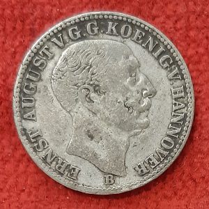 Allemagne 1/6 Thaler Argent  1845 B. Hanovre