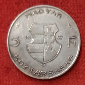 Hongrie 5 Forint Argent 1947.