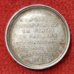 Médaille Argent Louis Philippe pour Napoléon. 1833.