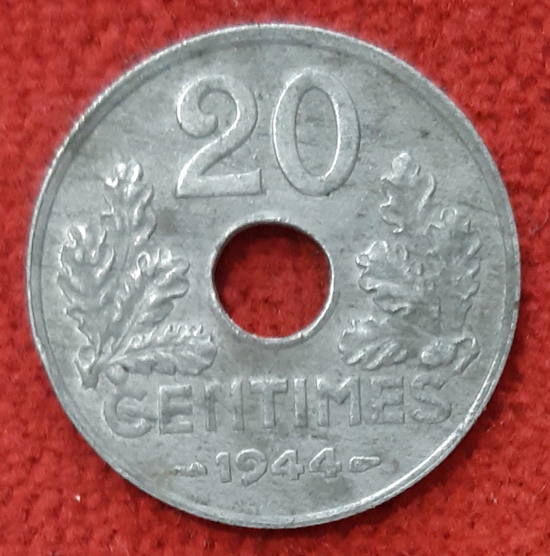 20 Centimes Zinc 1944