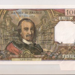 100 Francs Corneille FAUTE du  2.11.1978. NEUF !   Surplus de Papier !