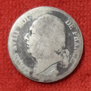 Louis XVIII  2 Francs Argent 1821 W. Lille
