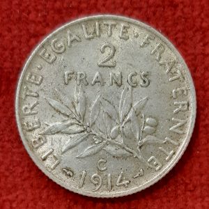 2 Francs Argent Semeuse 1914 C.