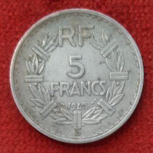 5 Francs Aluminum 1948 B.