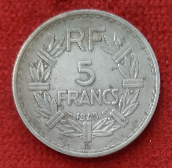 5 Francs Aluminum 1948 B