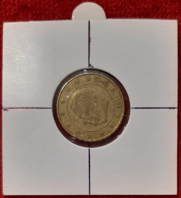 10 Cents Euro 2001 Belgique Fautée. Désaxée