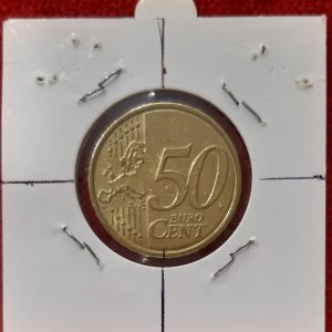 50 cents Euro 2009 Belgique Fautée. Désaxée.