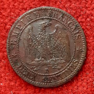 2 Centimes Napoléon III 1857 D. Lyon.  Petit D.   Rare…