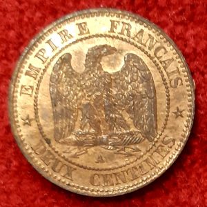 2 Centimes Napoléon III 1862 A. Paris