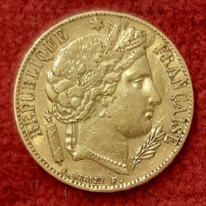 20 Francs Or Cérès 1851 A. Paris.  Variété sans le point après Merley