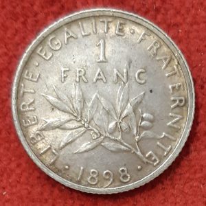 1 Franc Semeuse Argent 1898