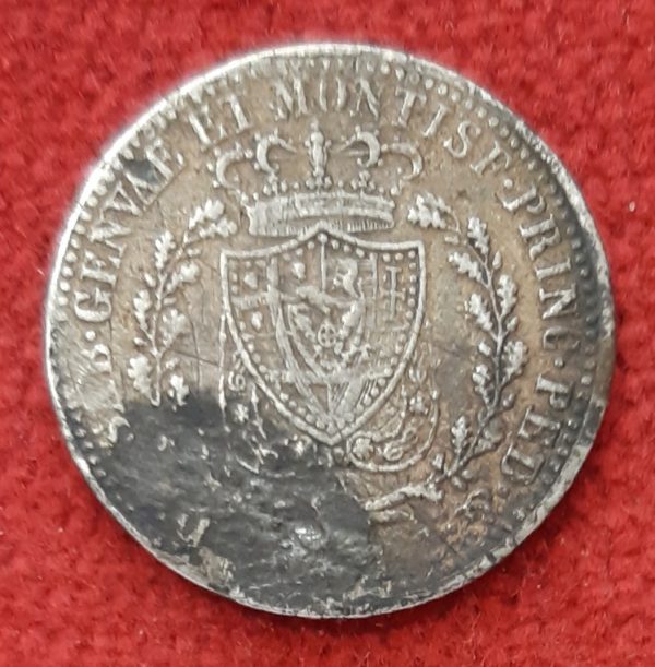 Italie 1 Lire Argent Charles Félix Lombardie. 1826. Turin