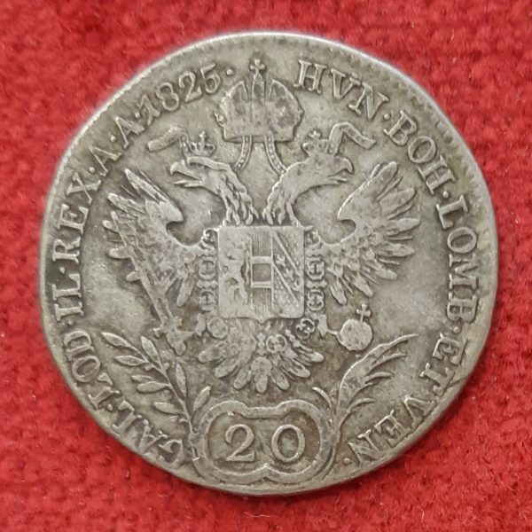 Autriche 20 Kreuzer Argent 1825.E Karlsburg