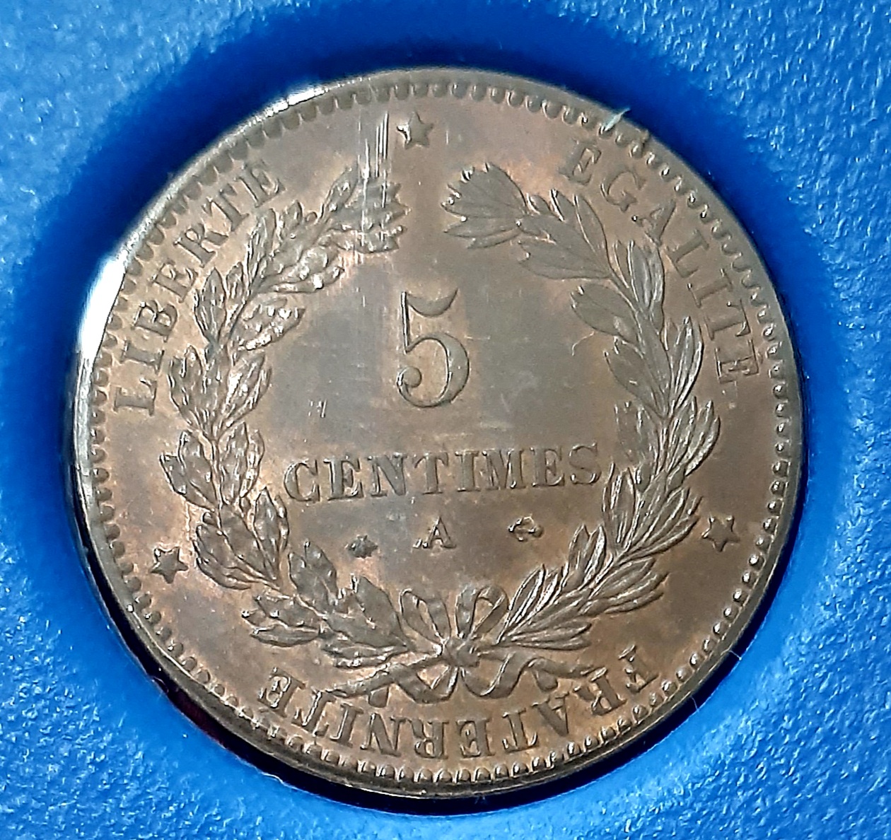 5 Centimes Cérès 1872 A. Paris