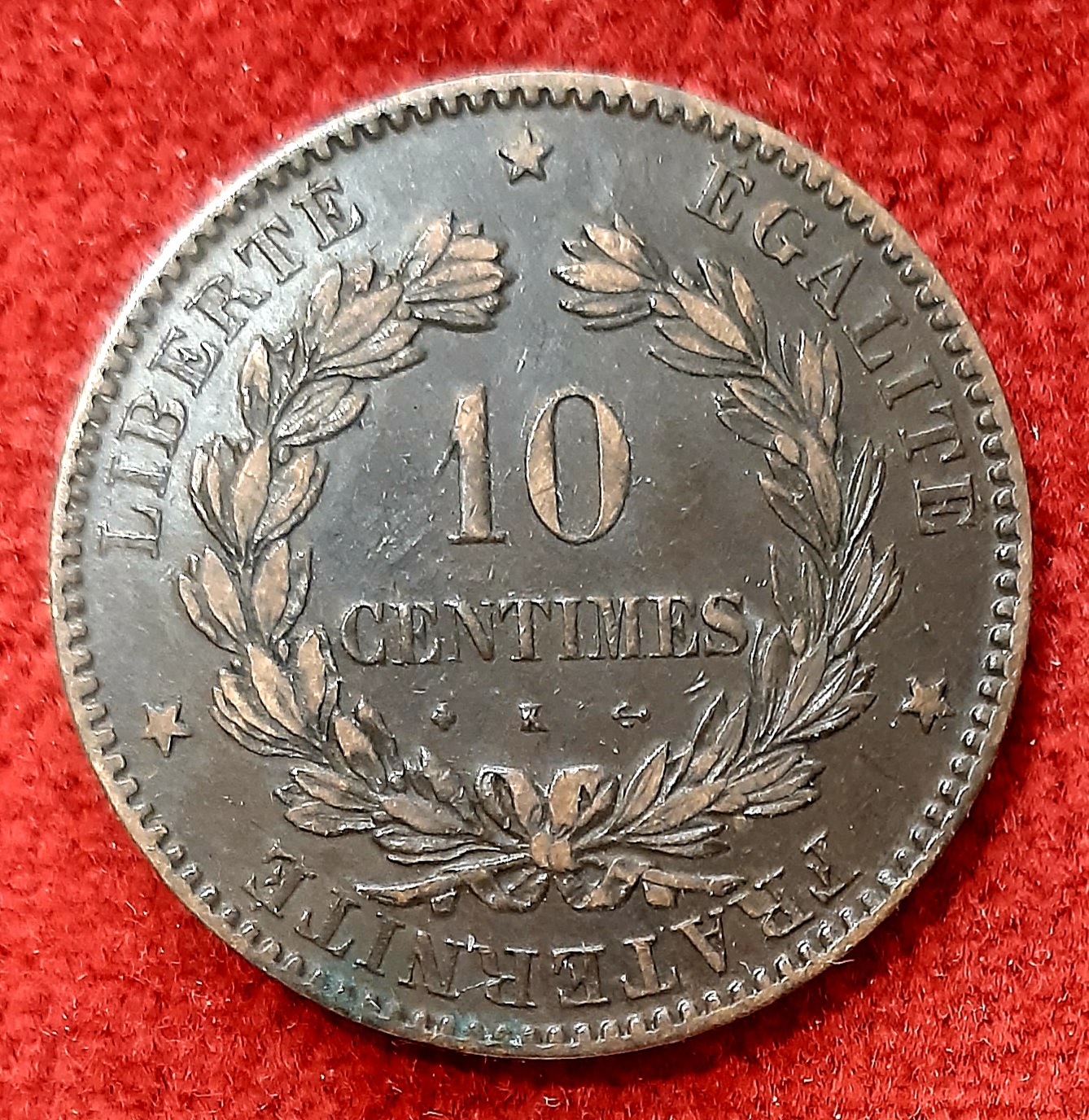10 Centimes Cérès 1872 K. Bordeaux