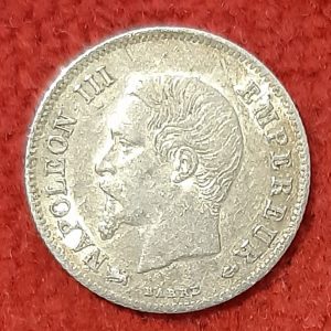 20 Centimes Napoléon III Argent 1856 D. Lyon
