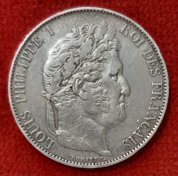 Louis Philippe 5 Francs Argent 1846 BB. Strasbourg