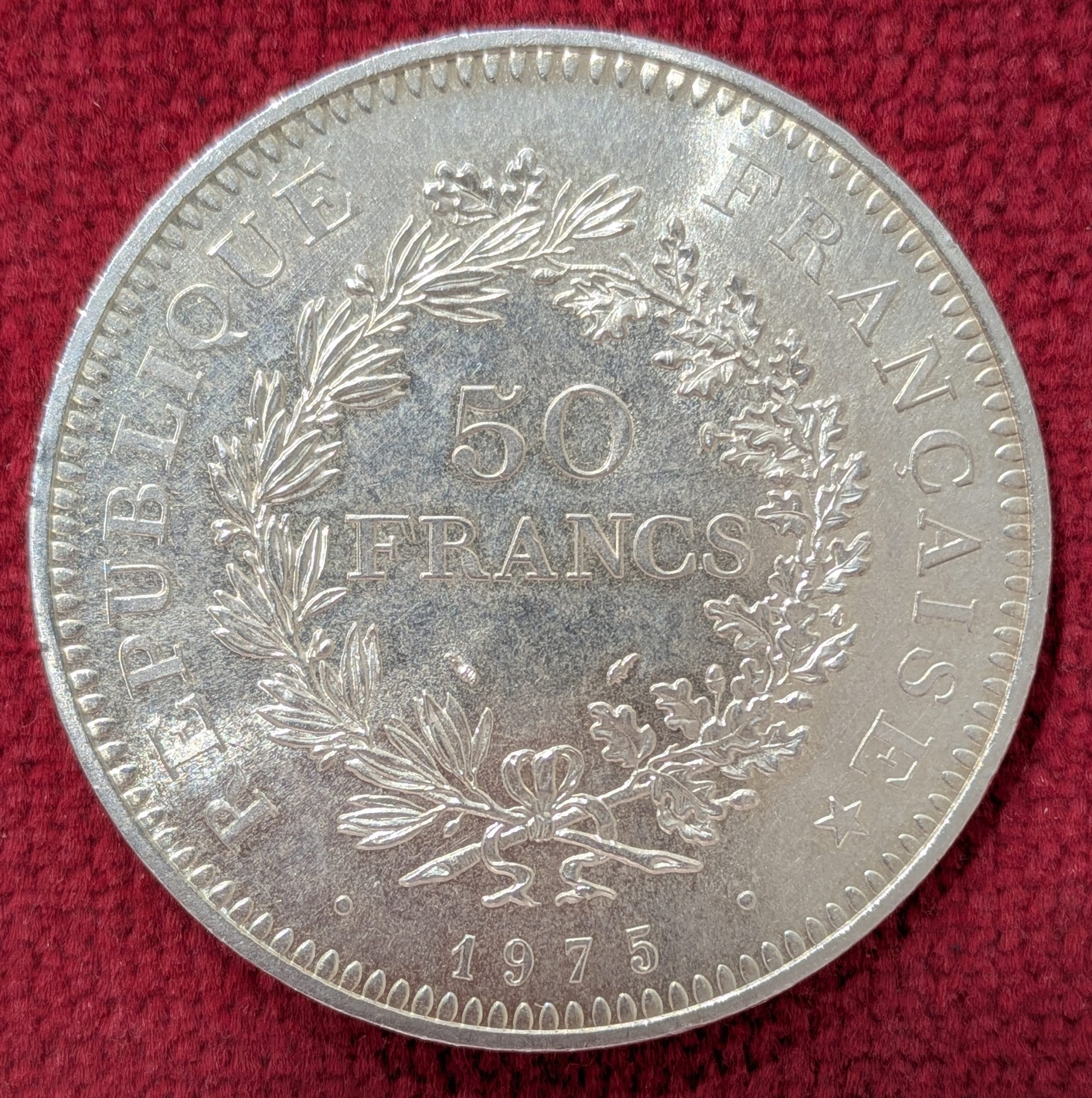 50 fr hercule argent 1975.