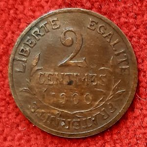2 Centimes Dupuis 1900.  Rare