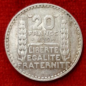 20 Francs Turin Argent 1937