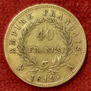40 Francs Or Napoléon Empereur 1812 A. Paris
