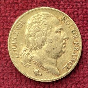 20 Francs Or Louis XVIII 1818 A. Paris