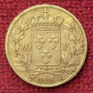20 Francs Or Louis XVIII 1818 A. Paris