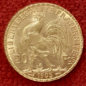 20 Francs Or Coq – Chaplain- 1905