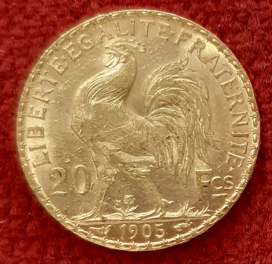 20 Francs Or Coq - Chaplain- 1905