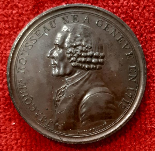 Monneron à l'Effigie de Rousseau. 1791. Monnaie de Confiance.