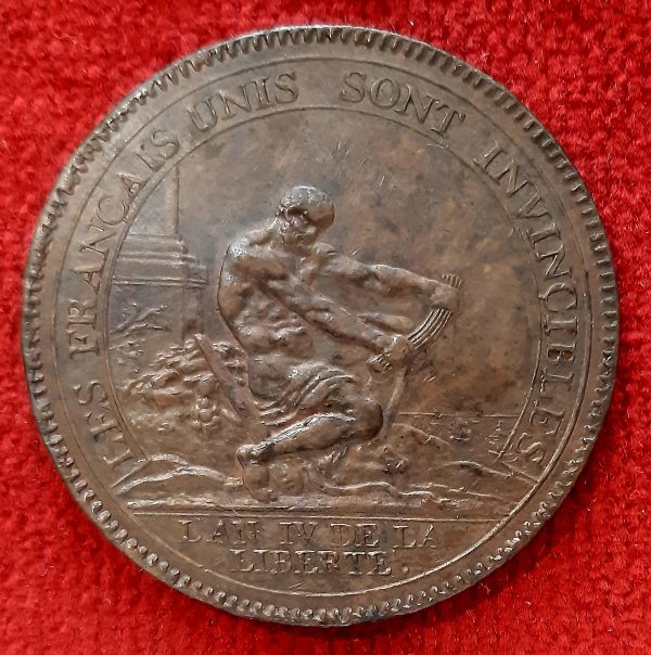 5 Sols à l'Hercule 1792. Monnaie de Confiance.