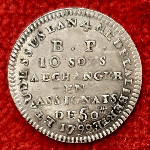 10 Sols Lefevre, Lesage et Cie. 1792. Monnaie de Confiance.