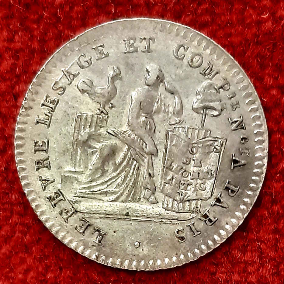 10 Sols Lefevre, Lesage et Cie. 1792. Monnaie de Confiance.