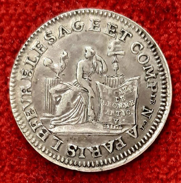 20 Sols Lefevre, Lesage et Cie. 1792. Monnaie de Confiance.