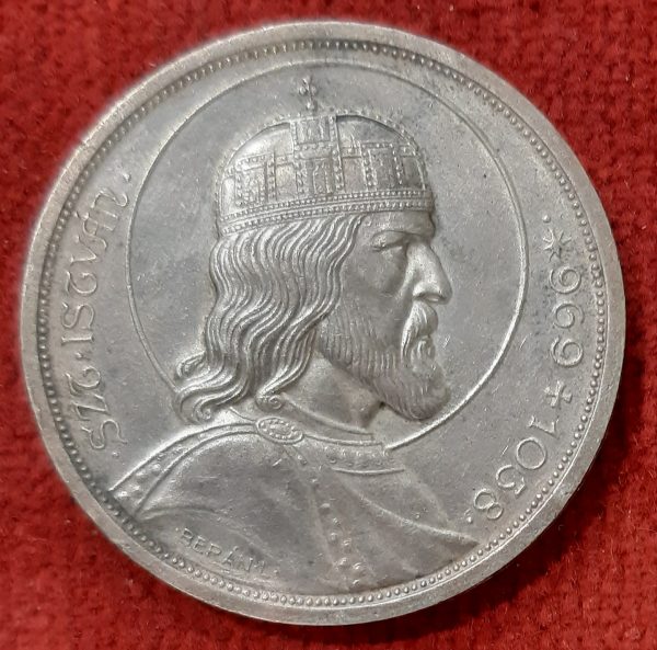 Hongrie 5 pengo Argent 1938.