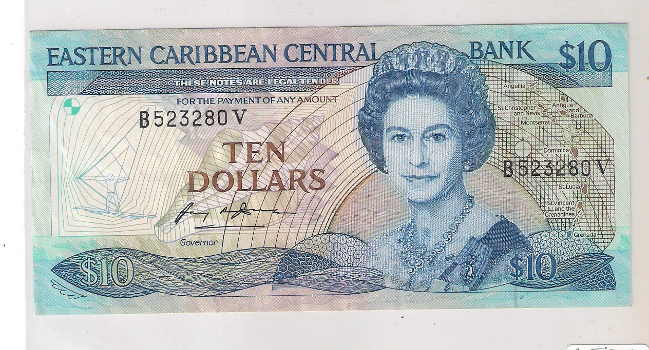 Caraïbes Antigua 10 dollars 1985-1993