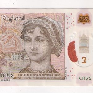 Grande Bretagne  10 Pounds ( Livres )  Jane Austen. 2017.